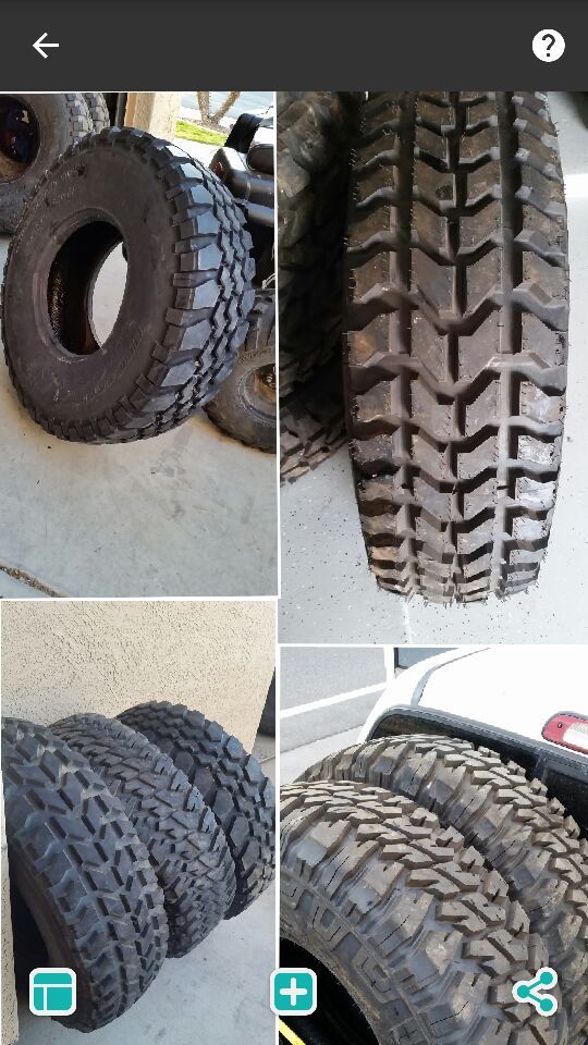 37/12.50/16.5 Military Tires