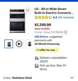 LG 30" double oven