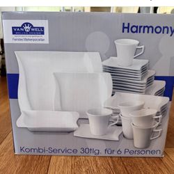 NEW 30-Piece Harmony Dinnerware Set (Service for 6)