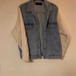 Denim And Knit Jacket