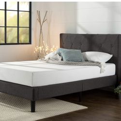 King size platform bed frame, ZINUS Shalini Upholstered Platform Bed Frame. No mattress included