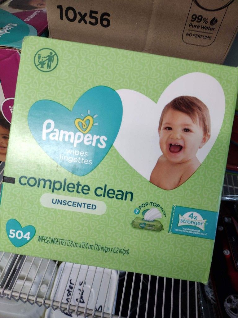 500 Pamper Wipes Unscented $15