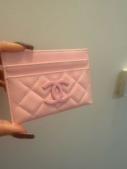 Chanel baby pink cardholder
