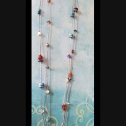 Sterling Silver Vintage Rock Necklace 