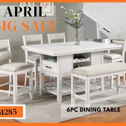 6 PC DINING TABLE 