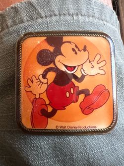 Mickey Mouse brass belt buckle - 1970’s vintage