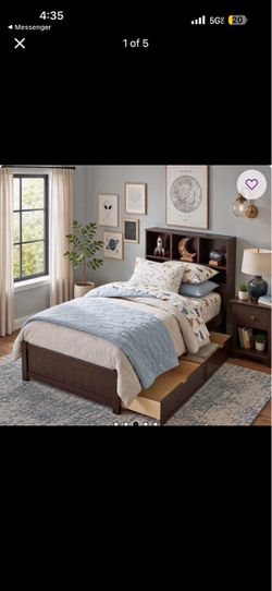 Twin bed frame :twin mattress (like new)