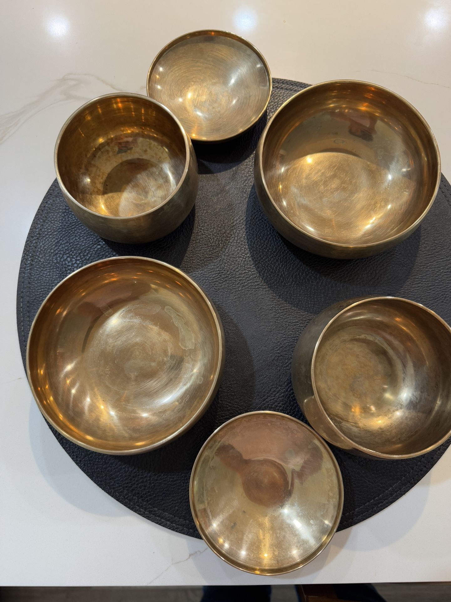 Korean Brass Bronze 6 Piece Bowl Set Heavy Duty