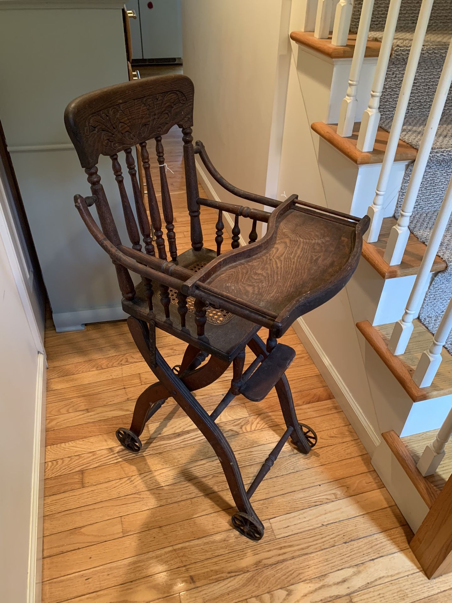 1900’s Oak High chair/stroller