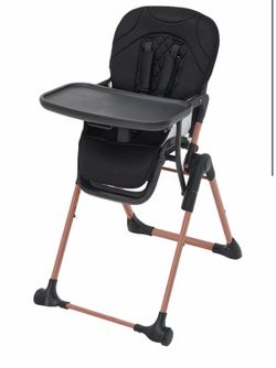 3-in-1 Portable Collapsible High Chair for Babies & Toddlers, Adjustable Feeding Seat, Double Removable Trays, 5-Point Harness, Compact for Travel