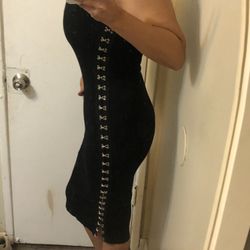 Black Dress M Bestido Negro Estira M