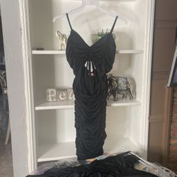 Black Scrunchie Dress