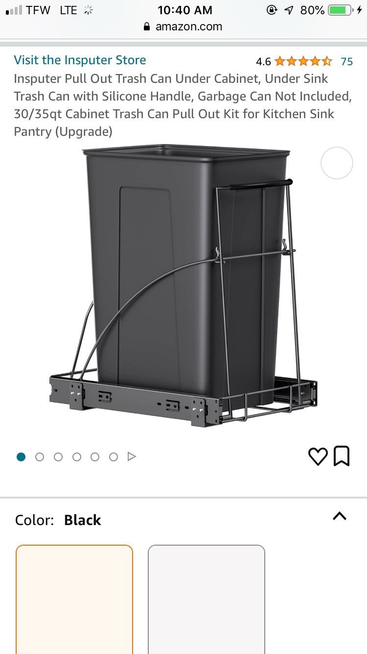 Pull Out Trash Can Assembly