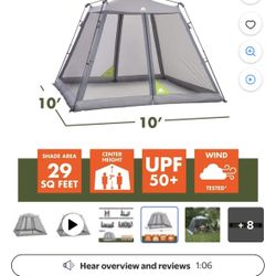 Ozark Trail 10' x 10' Foot Instant Screen House Shade, 100 square feet - storage bag zipper broke
