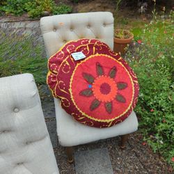 Two Colorful Handmade Pillows