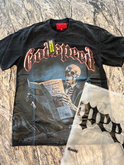 Godspeed Skeleton Newspaper Graphic T-Shirt