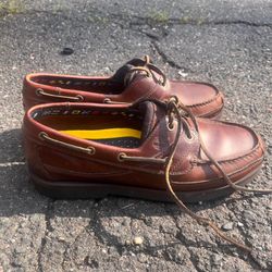 Timberland men’s 3 Eye Boat Shoes brown size 9.5