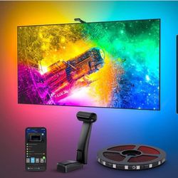 Govee Envisual TV LED Backlight T2 with Dual Cameras, 11.8ft RGBIC Wi-Fi LED Strip Lights for 55-65 inch TVs,