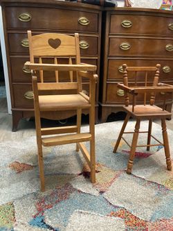Wooden doll high chairs