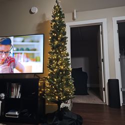 7ft slim Christmas Tree/ lights too