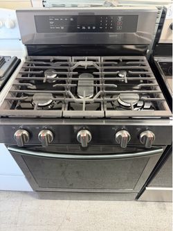 Samsung Gas Stove 5 Burners Black Stainless
