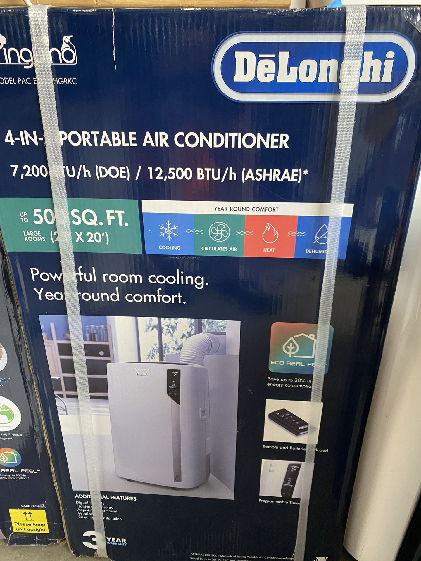Brand New - Portable Air Conditioner - Delonghi 4 in 1, 12,500 BTU