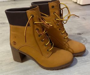 Timberland Women's Allington Mid Boot  tan and yellow