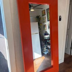 Large Orange Mirror