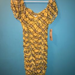 Madden NYC Yellow Dress