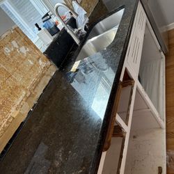 granite slab with sink 