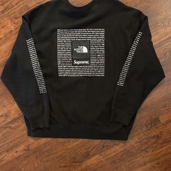 Supreme x The Northface Black Crew New Size XXL