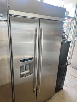 Jenn air stainless  steel  built in refrigerator 42" wide  -free curbside delivery