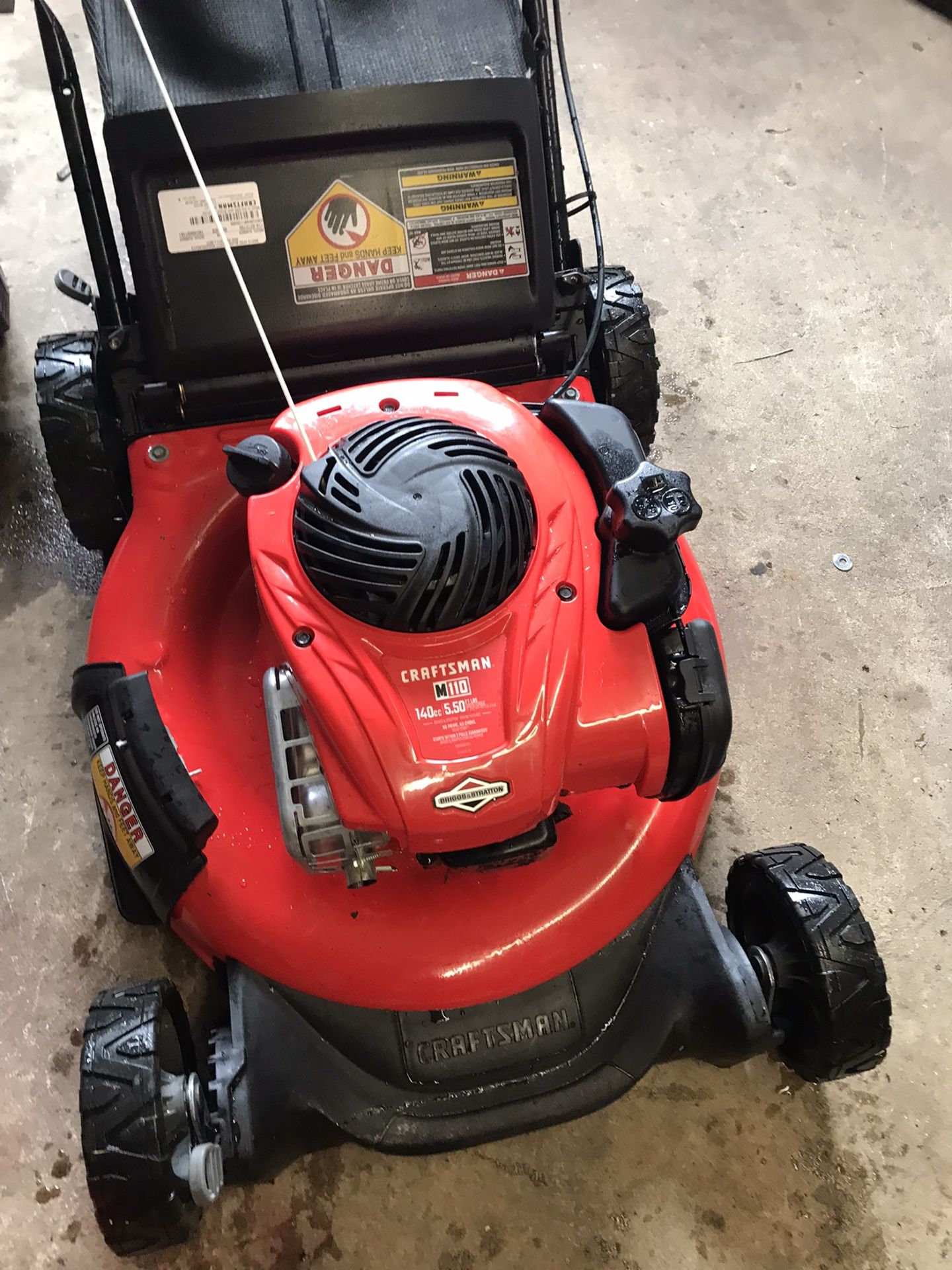 Craftsman M110 21 Inch Lawn Mower Used A Couple Times 1 Yr Old