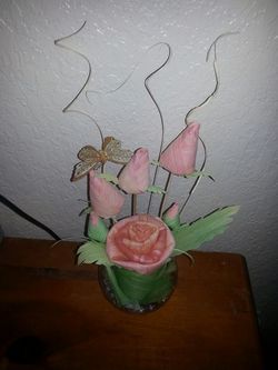 Hand made corn husk flower arrangements