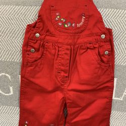 Tommy Hilfiger 6-12 Months Red Overalls