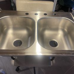 🩶🩶 Elkey Drop In Stainless Steel Double Bowl Kitchen Sink 