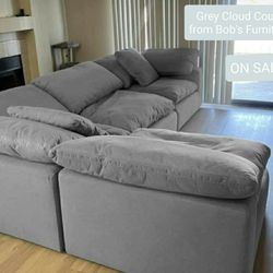 Gray Cloud Dupe Modular Sectional Couch Sofa 4pc Bobs
