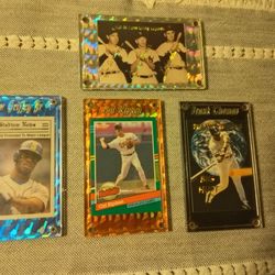 Set Of 4 Baseball greats in acrylic casings