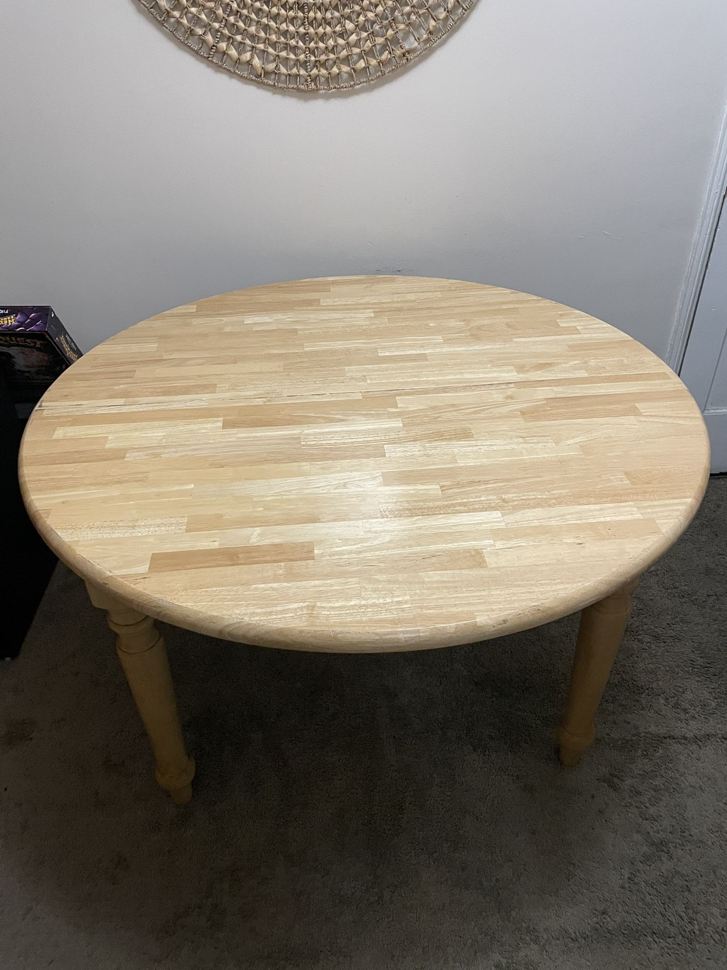 Extendable Round Dining Table 48 Inch