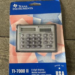 Texas Instruments Solar Calculator TI-7000 II Made in USA Vintage 1989 Works