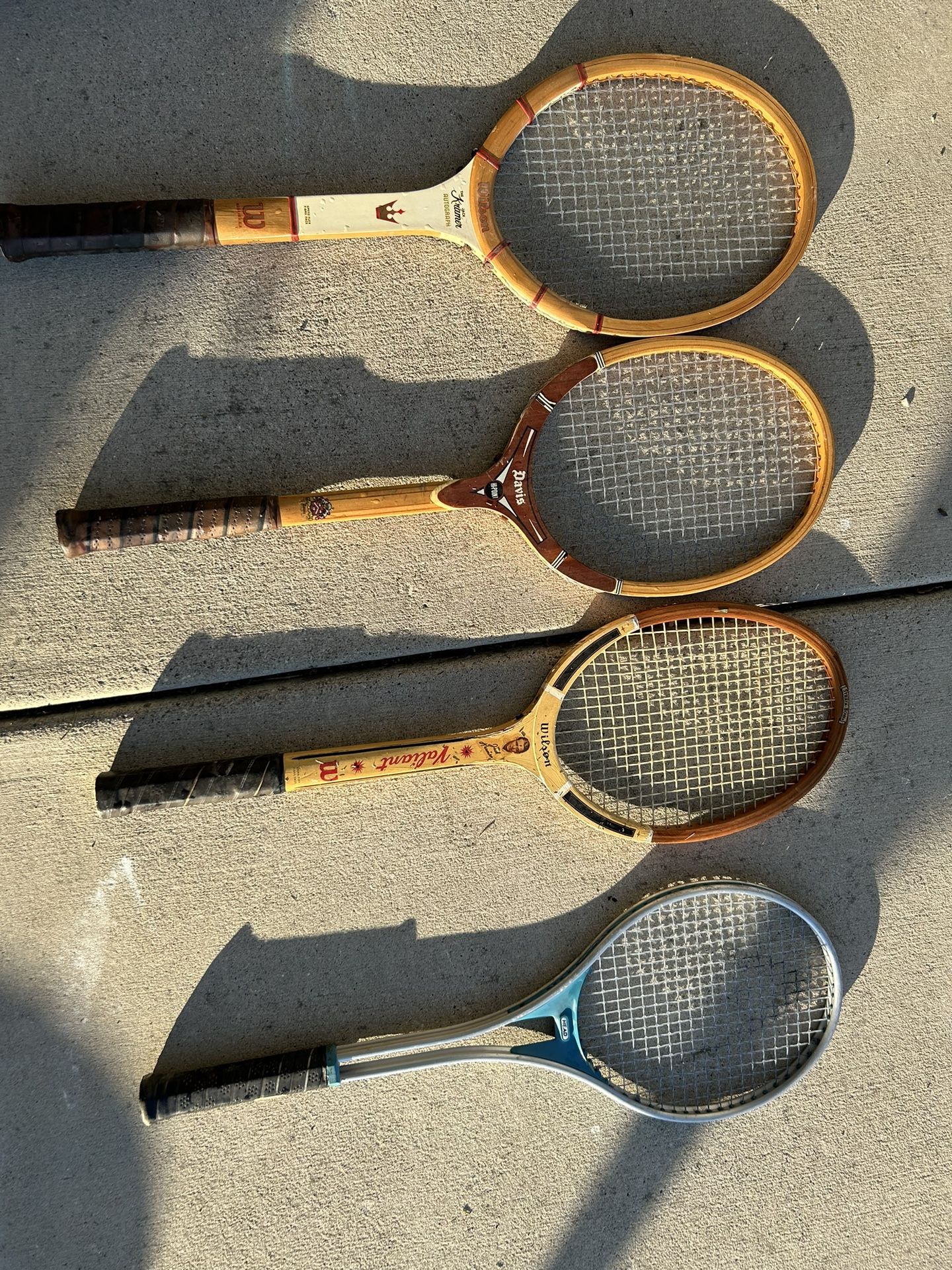 Old Wooden Tennis Rackets