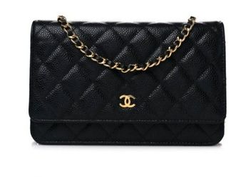 Chanel Wallet on Chain (WOC) – Black Caviar Leather with Gold Hardware