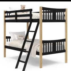 Storkcraft Caribou Bunk Bed - Black/Natural