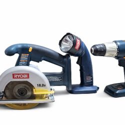 Ryobi 18V Tool Set – Drill, Circular Saw & Work Light