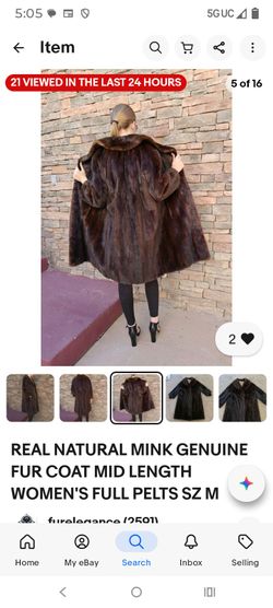 100% Mink Fur Coat