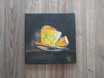 Oil painting, still life, on canvas 10×10