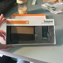 Timberland Wallet -Men's Baseline Canvas-Genuine Leather Bifold Wallet