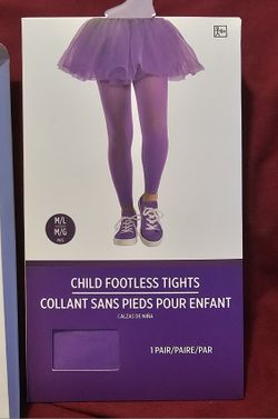 Child Footless Tights Size M/L 