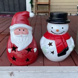 Christmas Santa & Snow Man