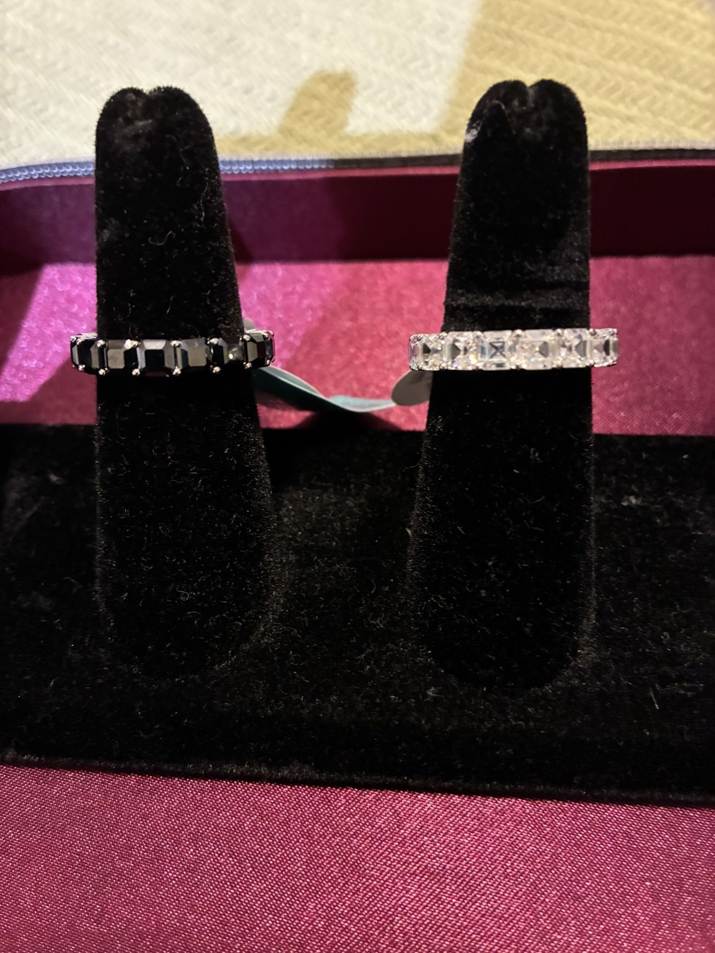 Two rings-1 is Black onyx and 1 is Triple A CZ ring